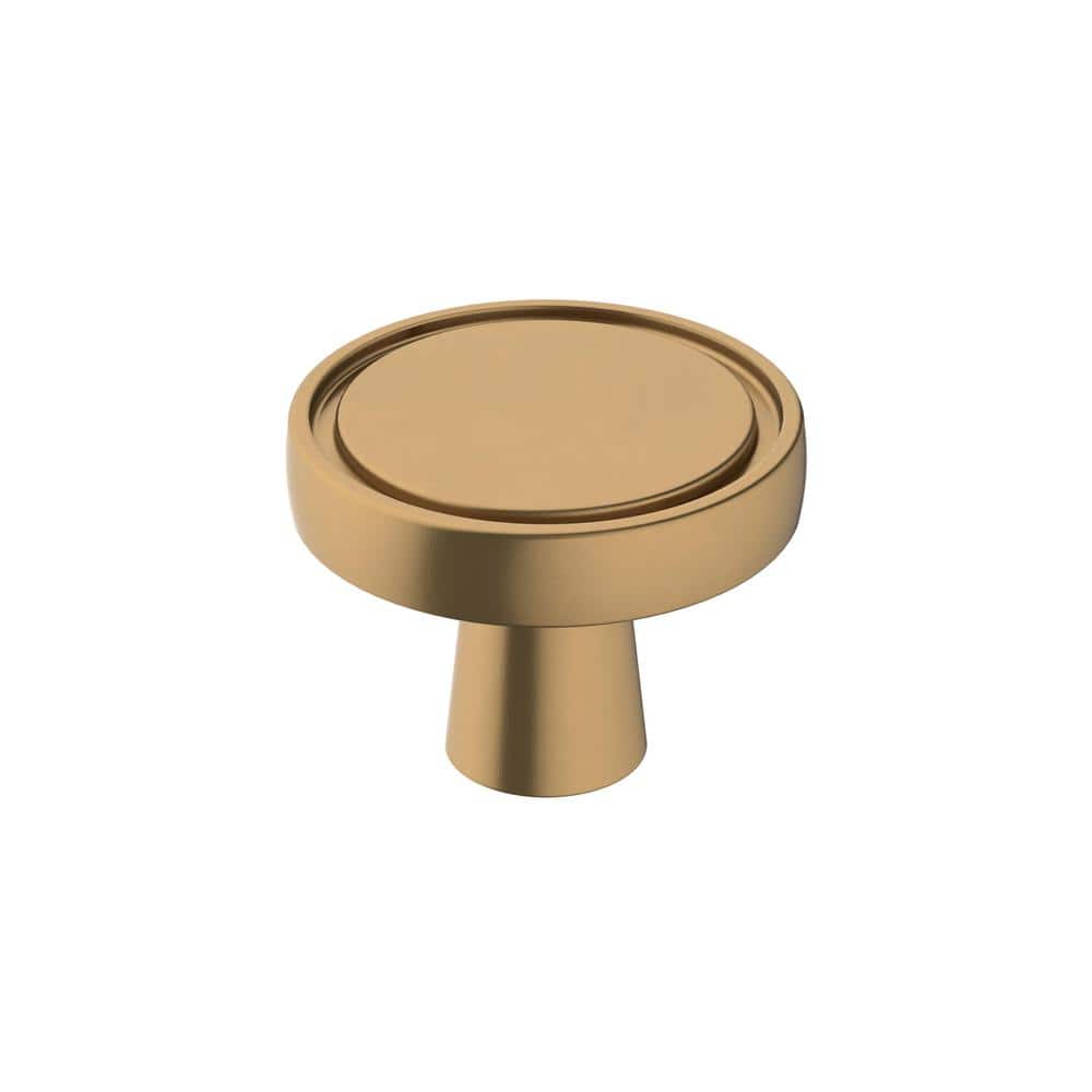 Champagne Bronze Round Modern Cabinet Knob with Mounting Hardware