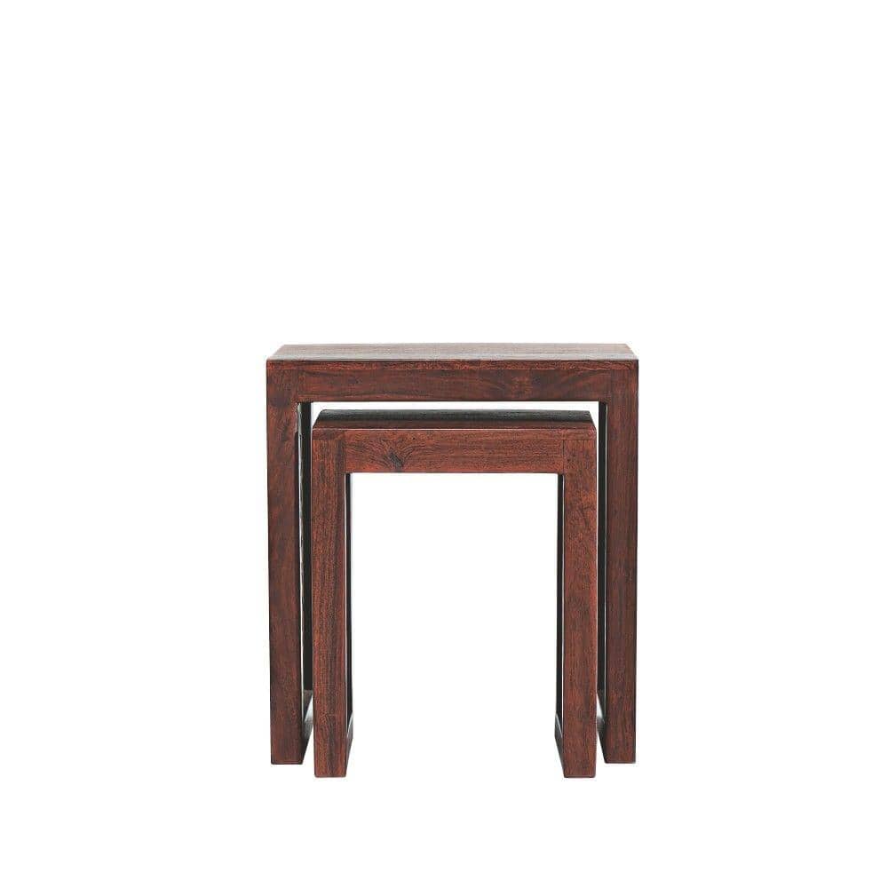 Maharaja Walnut Brown 2-Piece Nesting End Table - thumbnail 7