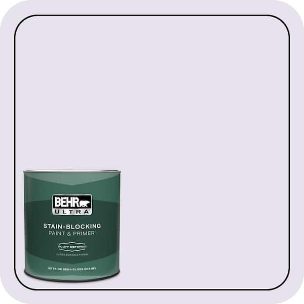 BEHR ULTRA 1 qt. #640A-1 Soft Iris Extra Durable Semi-Gloss Enamel Interior Paint & Primer