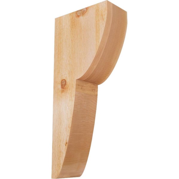 Ekena Millwork 6 in. x 12 in. x 28 in. Western Red Cedar Crestline Rough Sawn Corbel