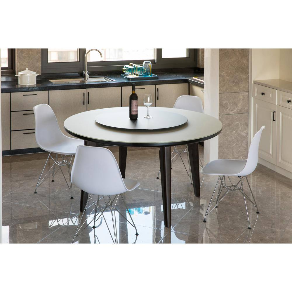 32" High White Plastic Parsons Side Chair