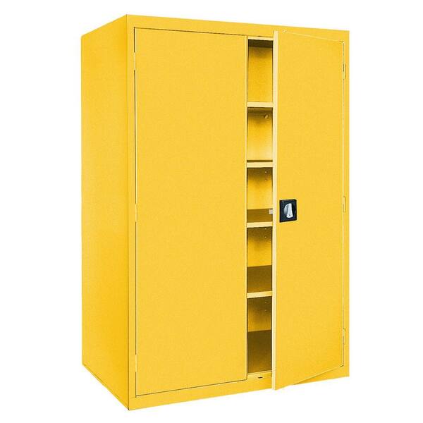 Sandusky Elite Series Steel Freestanding Garage Cabinet in Yellow (46 in. W x 78 in. H x 24 in. D)