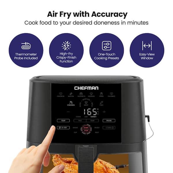 Electric Indoor Air Fryer + Grill With Thermometer Probe – Chefman