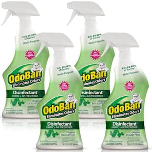 32 oz. Eucalyptus Multi-Purpose Disinfectant Spray, Odor Eliminator, Sanitizer, Fabric Freshener, Mold Control (4-Pack)