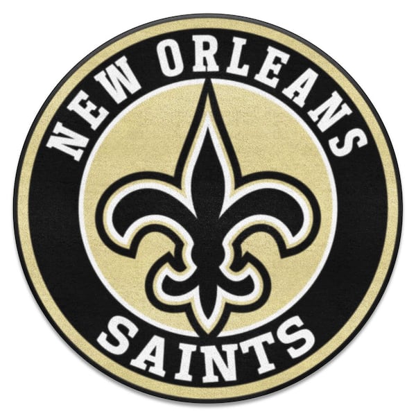 FANMATS NFL New Orleans Saints Black 2 ft. Round Area Rug 17967 - The Home  Depot