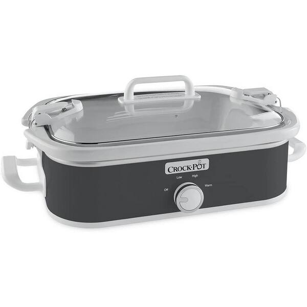 Crock-Pot Stainless Steel 3-Quart Round Manual Slow Cooker Dishwasher Safe
