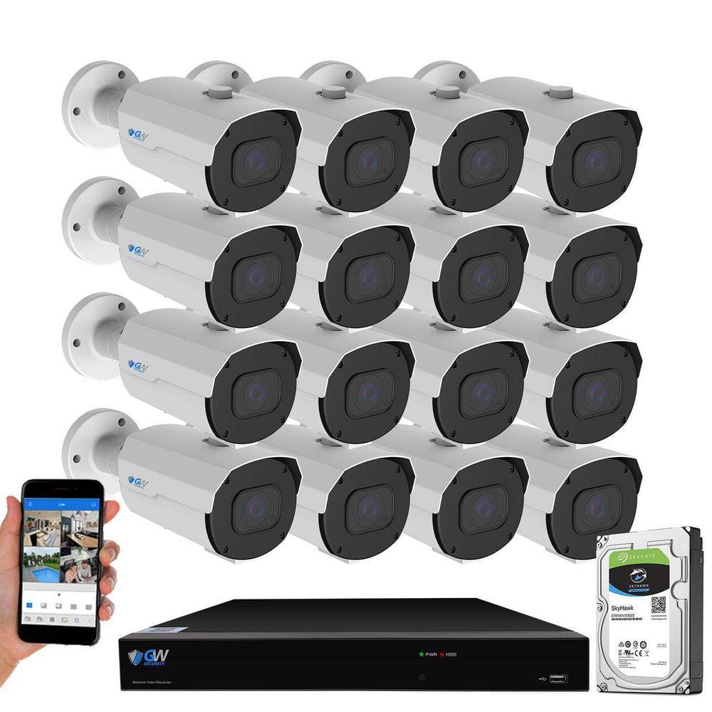 GW Security 16-Channel 8MP NVR 4TB HDD Surveillance System with 16 ...