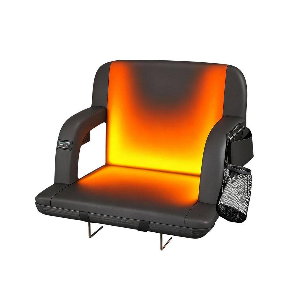 Heated Stadium Seat for Bleachers with Back Support Extra 23in. W, Outdoor Waterproof Portable Bleacher Chair price history on PriceWatchPro