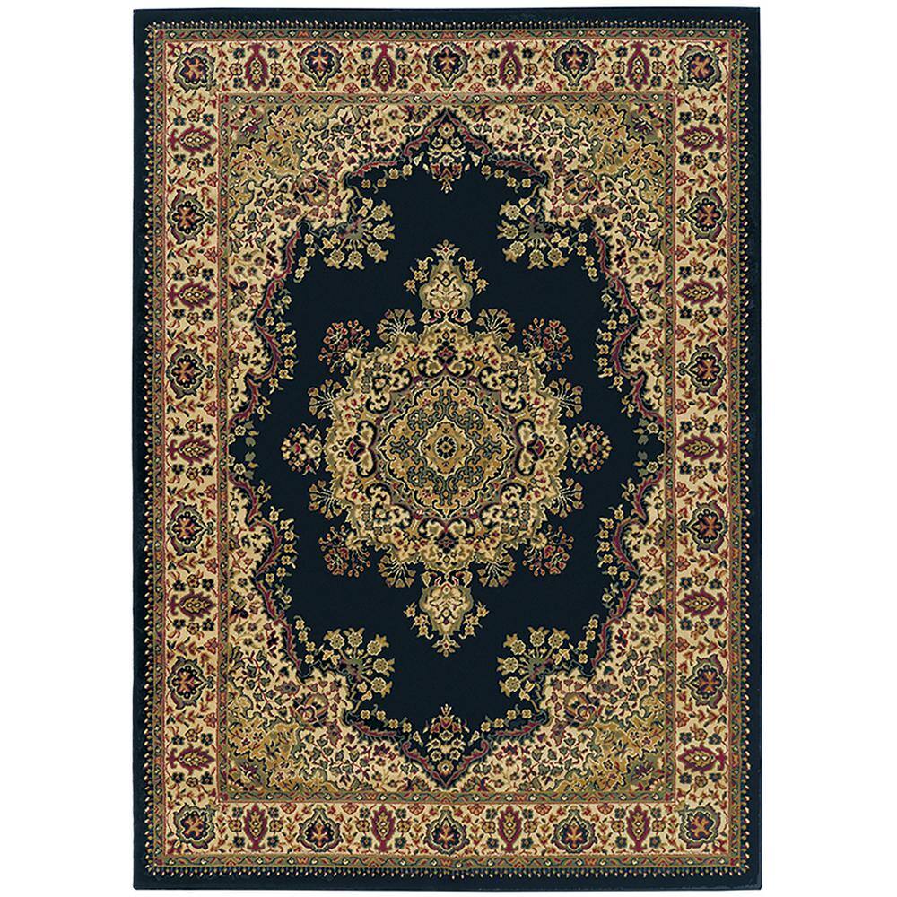 Castello Black 3 ft. x 5 ft. Traditional Oriental Medallion Area Rug price history on PriceWatchPro