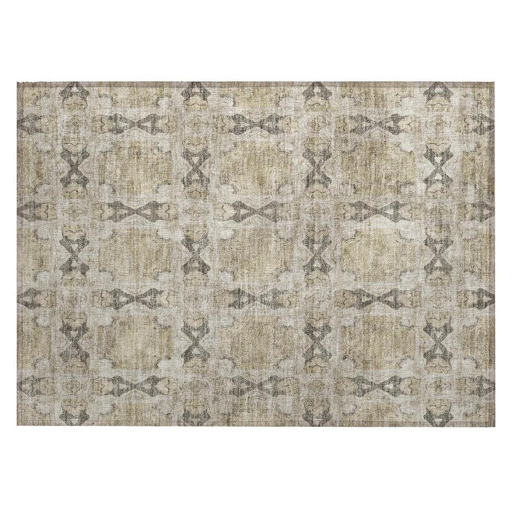 2 X 3 Beige and Gray Floral Outdoor Area Rug price history on PriceWatchPro
