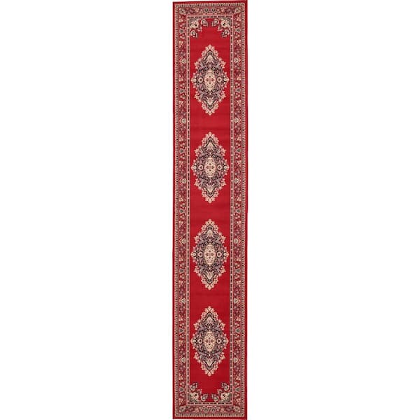 Reza Washington Red 3' 0 x 16' 5 Runner Rug