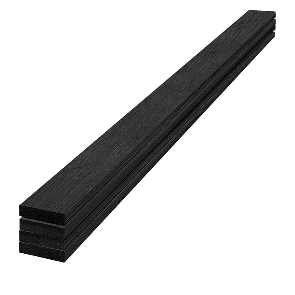 Charcoal Painted Distressed Spruce Trim Boards Set of 4