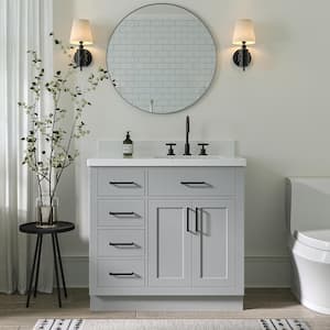 ARIEL Hepburn 49 in. W x 22 in. D x 36 in. H Bath Vanity in Grey with ...