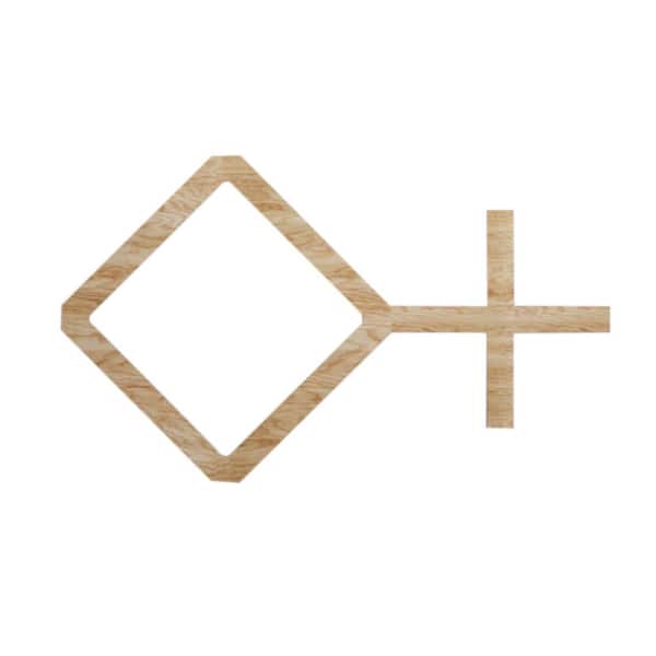 Ekena Millwork 25-5/8 in. x 15-3/8 in. x 1/4 in. Red Oak Medium Cameron Decorative Fretwork Wood Wall Panels (20-Pack)