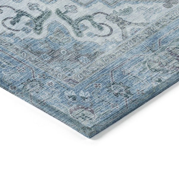 Chantille Machine Washable Indoor/Outdoor Abstract ACN2164 Sky 2 ft. 3 in. x 7 ft. 6 in. Runner Rug