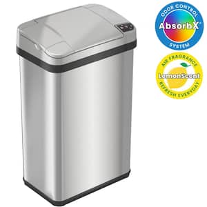 ELPHECO Stainless Steel Kitchen Trash Can 15 Gallon Motion Sensor Trash Can  Without Inner Bucket, Large Capacity Automatic Kitchen Waste Bin with Lid