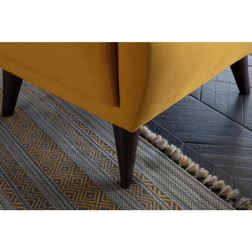 Lugano Yellow Metal Accent Chair with Under-Seat Storage