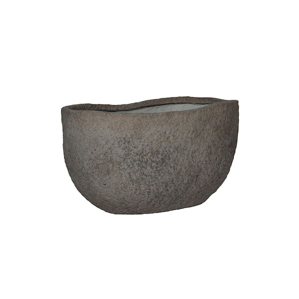 43.21 in W Mt. Hunter L, Fiberstone Robust Mountain Planter Indoor and Outdoor, Diorite Grey