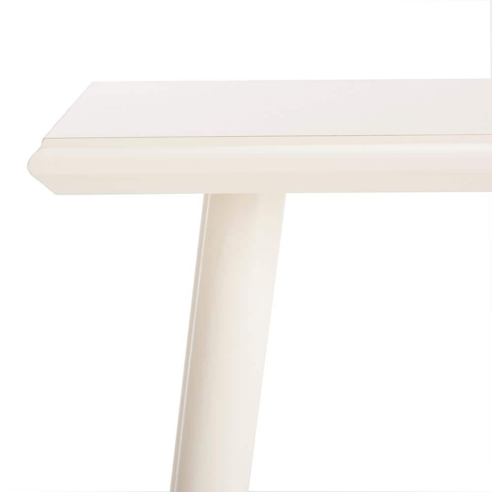 Transitional 47'' White Pine Wood Sleek Console Table