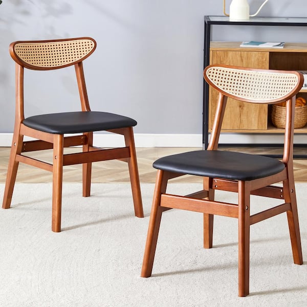 Noble House Hailey Walnut Solid Wood Dining Chair set of 2