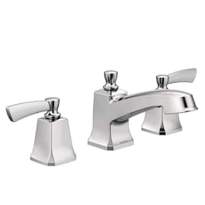 Conway 8 in. Widespread 2-Handle Bathroom Faucet in Spot Resist Brushed Nickel (Valve Included)