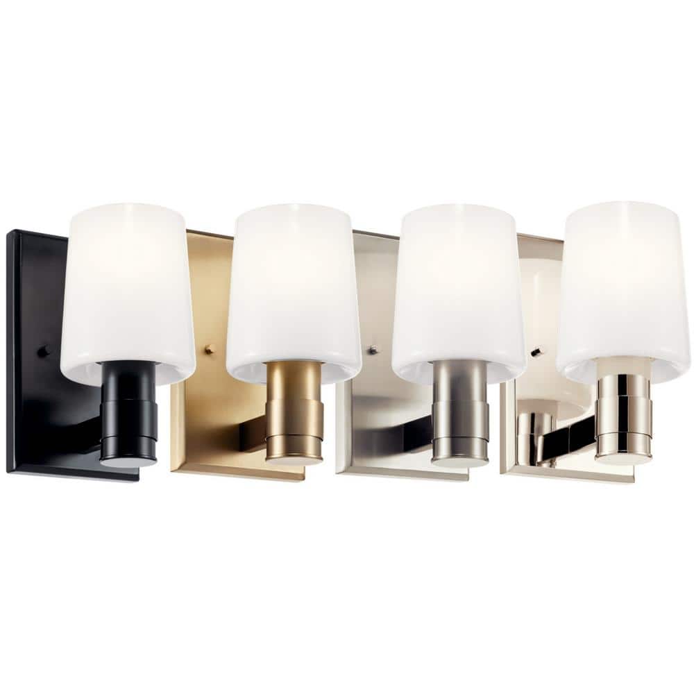 Champagne Bronze Opal Glass Dimmable Vanity Sconce