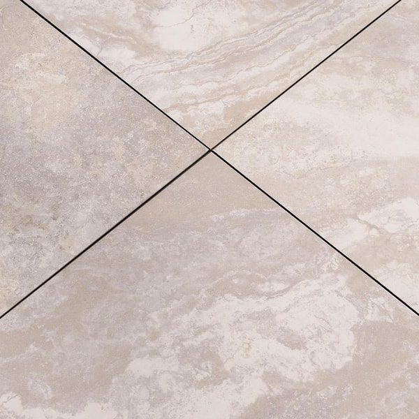 MSI Argento Travertino 2 cm. x 24 in. x 24 in. Matte Porcelain Stone Look Paver Tile (2 Pieces/8 sq. ft. / case)