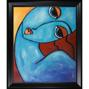 "Picasso by Nora, Feeling Blue with Black Matte Frame" by Nora Shepley Canvas Print