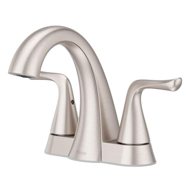 Willa 4 in. Centerset 2-Handle Bathroom Faucet in Spot Defense Brushed Nickel