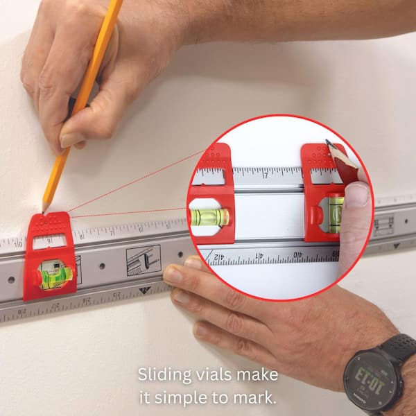 Picture Frame Hanging Tool, Multi Function Level Ruler to Mark Positions on Walls for Nails at Desired Levels Widely used for Photo Frames, Clocks