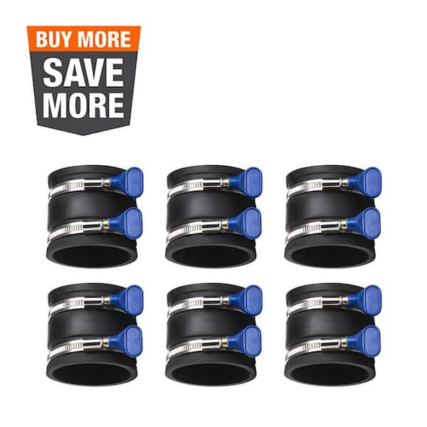 2-1/2 in. Dust Control Flex Cuff with Adjustable Key Hose Clamps for Dust Collection Systems (6-Pack)