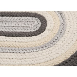 Frontier Grey 2 ft. x 3 ft. Oval Braided Area Rug