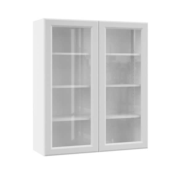 Hampton Bay Designer Series Elgin Assembled 36x18x12 in. Wall Lift Up Door Kitchen Cabinet in White