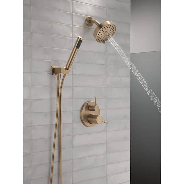 Delta Modern Gold 2-Handle Shower Trim Kit in Champagne Bronze