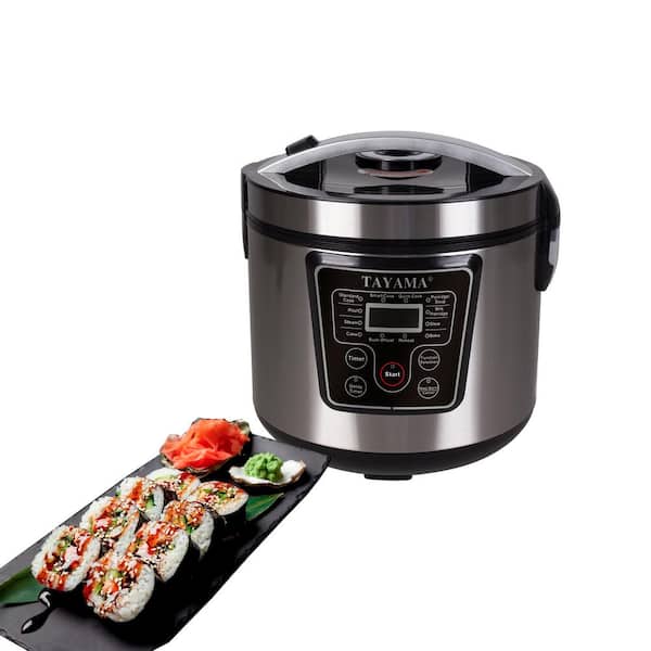 goedkeuren systematisch Kano Tayama 20-Cup Stainless Steel Digital Multi-Function Rice Cooker and Food  Steamer DRC-180SB - The Home Depot