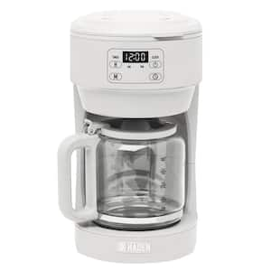 Chelsea 10 Cup Ivory / Chrome Drip Coffee Maker with Keep-Warm Function and Delay Brew Setting