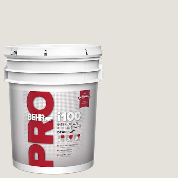 BEHR PRO 5 gal. #PPU18-08 Painters White Dead Flat Interior Paint