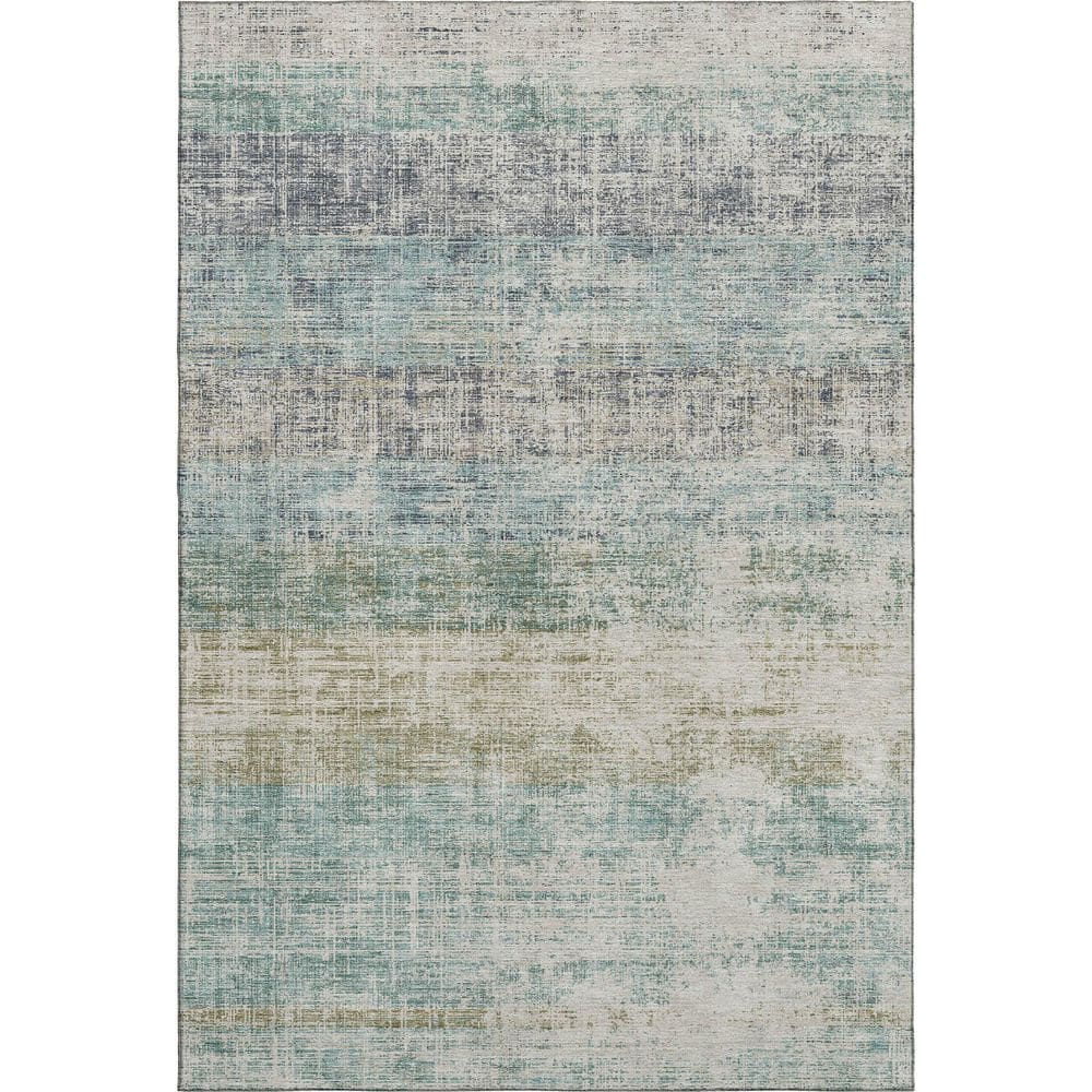 Mayfield Premium Machine Washable Abstract AMF2388 Teal 8 ft. x 10 ft. Area Rug price history on PriceWatchPro