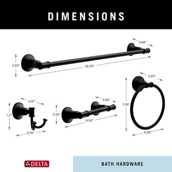Chamberlain 4-Piece Bath Accessory Set in Matte Black