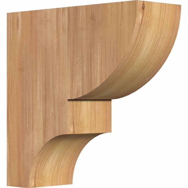 Ekena Millwork 3-1/2 in. x 10 in. x 10 in. Western Red Cedar Ridgewood Smooth Corbel