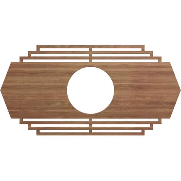 Ekena Millwork 0.25 in. x 4.25 in. x 8 in. Wood Medallion Moulding