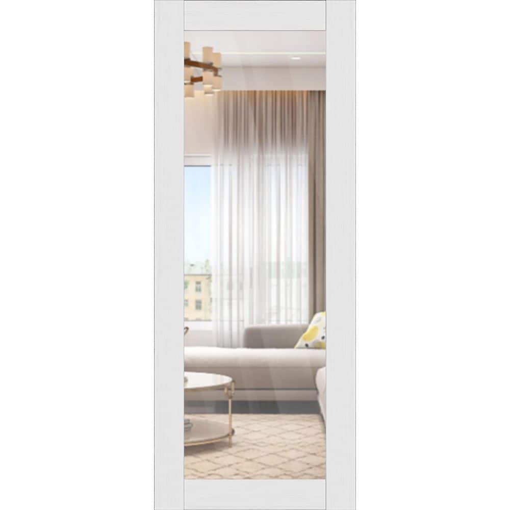 Paola 207 18 in. x 84 in. Bianco Noble Composite Solid Core Full Lite Clear Glass Wood Interior Door Slab price history on PriceWatchPro