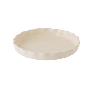 Balance 11 in. Ceramic Rippled Pie Dish, 1.59qt., Moonbeam