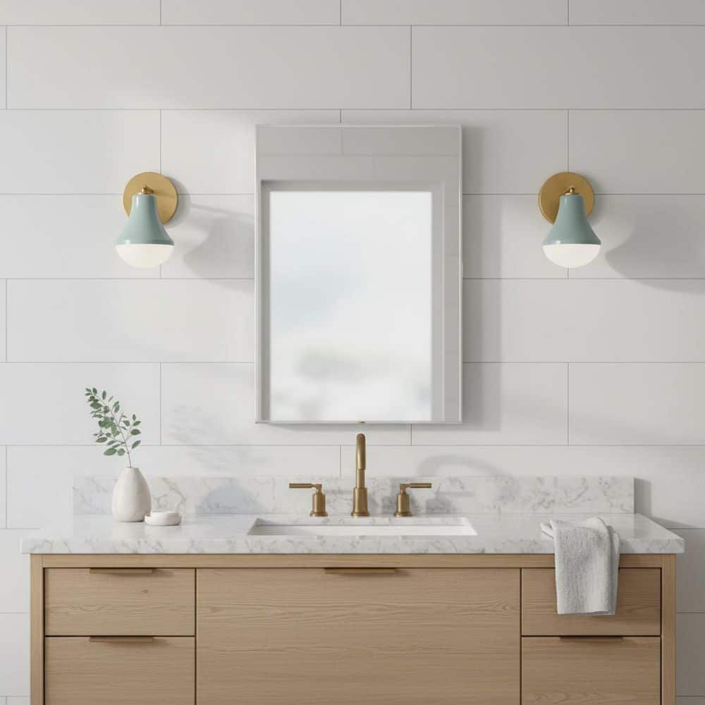 Haddie 5.25 in. 1 Light Seafoam Vanity Light price history on PriceWatchPro
