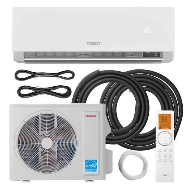 12K BTU 24.5 SEER2 Ductless Inverter Mini-Split Air Conditioner and Heat WiFi Support ERV System Add-On 110-120V Aoraki