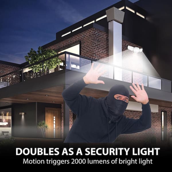 Bell + Howell 20-Watt Equivalence 2000 Lumens White Motion Sensor