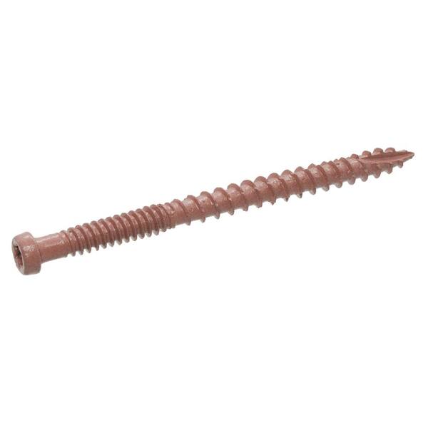 DECKMATE #9 x 3 in. Self-Starting Star-Drive Bugle Head Red Composite Deck Screws 5 lbs. box (325 pcs)