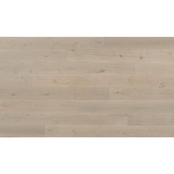 ASPEN FLOORING Take Home Sample - European White Oak Portside 5 in. x 7 in. Brushed Engineered Hardwood Flooring