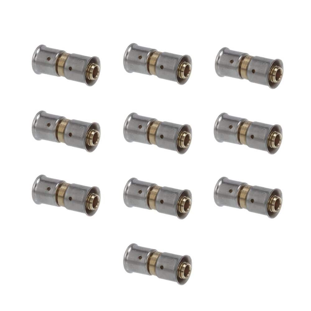 PureFlow 3/8 in. x 3/8 in. Press Zero Lead Bronze Coupling (10-pack) price history on PriceWatchPro