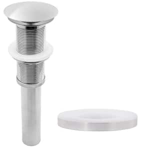 1-5/8 in. Bathroom Vessel Vanity Sink Umbrella Drain Without Overflow with Matching Mounting Ring in Brushed Nickel
